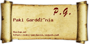 Paki Gardénia névjegykártya